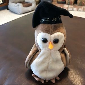 Vintage Ty Beanie Baby- Wise the Owl Class of 98
